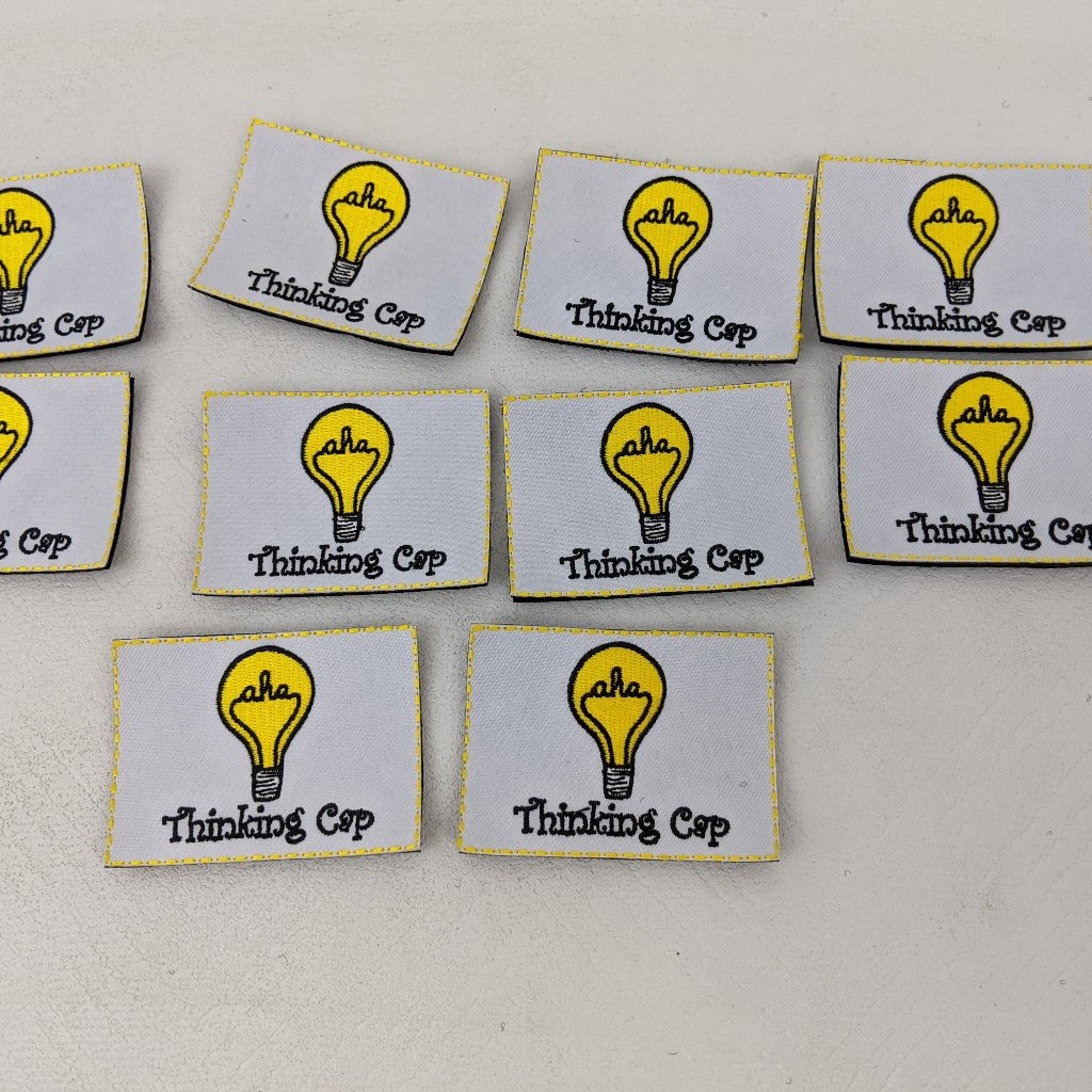 Thinking Cap Patch Pvc Hook/Loop 2x3 10pcs